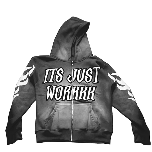 IJW WASHED ZIP HOODIE (DARK)